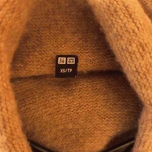 Uniqlo Women's Tan  Wool-mix Oversized Mock Neck Sweater